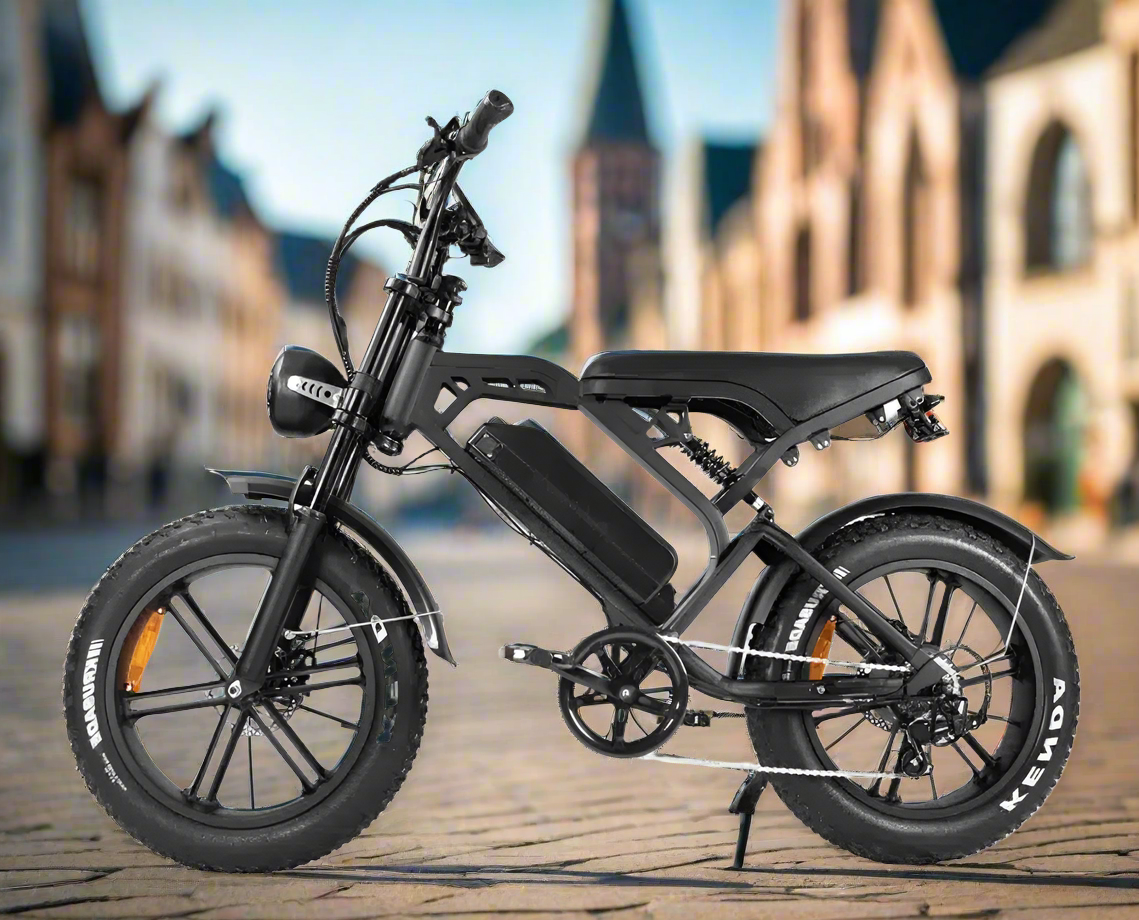 V20 PRO Elektrische fatbike - Zwart - E-Bike - 25 km/u - 250W - 7 Versnellingen !SALE!